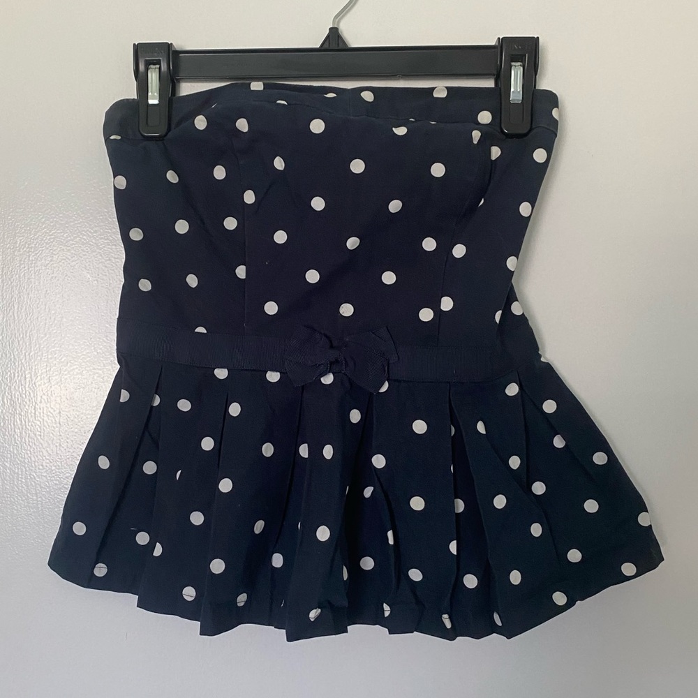 Strapless Peplum top